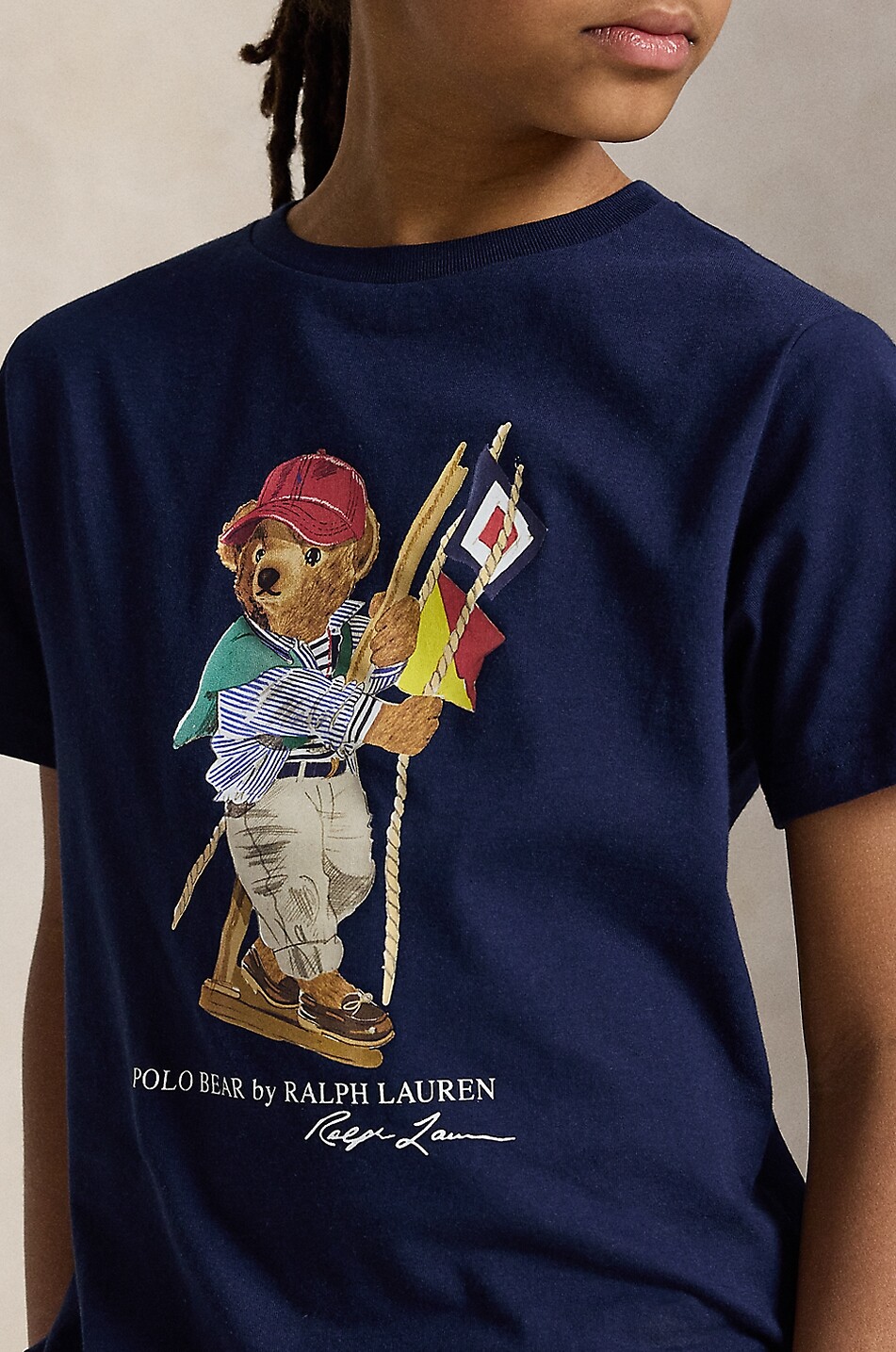 POLO RALPH LAUREN T-shirt garçon imprimé en coton Sailing Polo Bear Garçon BLEU FONCE 5
