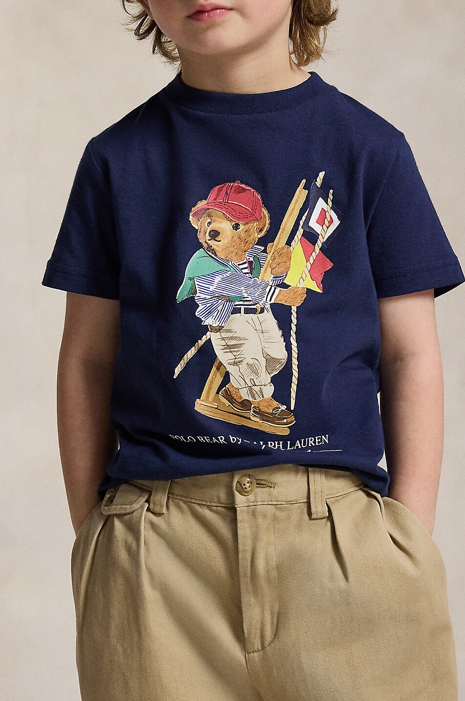 POLO RALPH LAUREN Sailing Polo Bear printed cotton boy's t-shirt Boy DARK BLUE 3