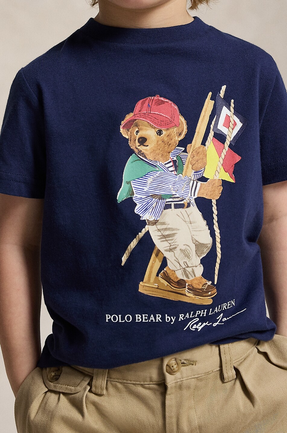 POLO RALPH LAUREN Sailing Polo Bear printed cotton boy's t-shirt Boy DARK BLUE 5