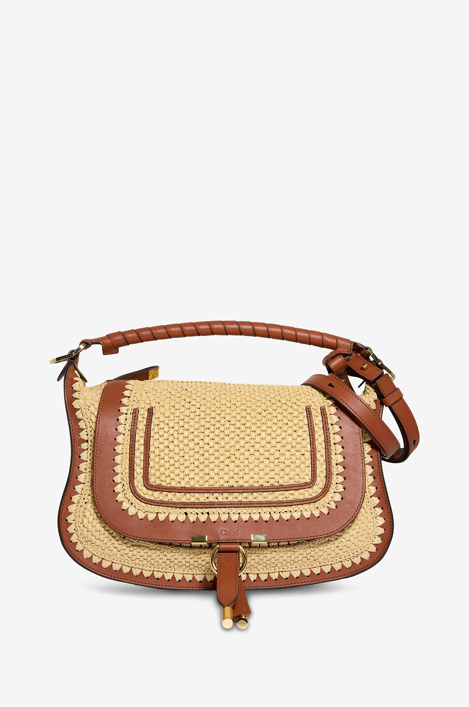 Marcie raffia shoulder bag