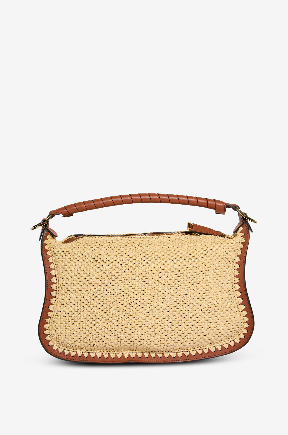 CHLOE Marcie raffia shoulder bag Women BEIGE 3