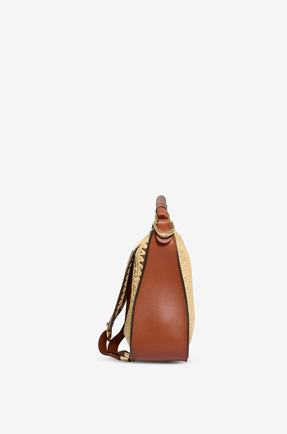 CHLOE Marcie raffia shoulder bag Women BEIGE 4