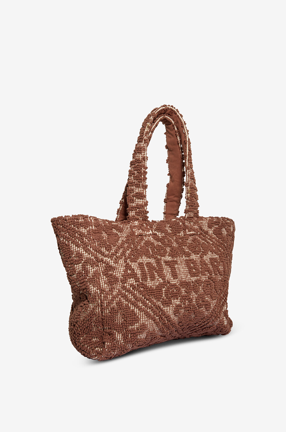 MC2 SAINT BARTH Vanity Tufting terry cotton tote bag Women DARK BROWN 2
