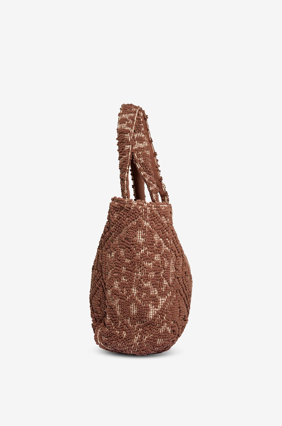 MC2 SAINT BARTH Vanity Tufting terry cotton tote bag Women DARK BROWN 4