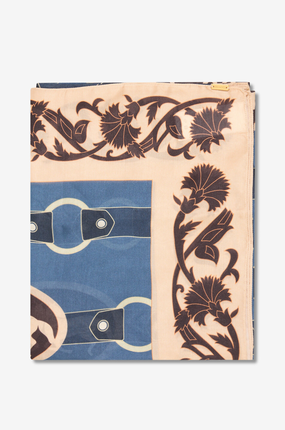 JUAN DE DIOS De La Falaise printed cotton and silk sarong Women BLUE 3