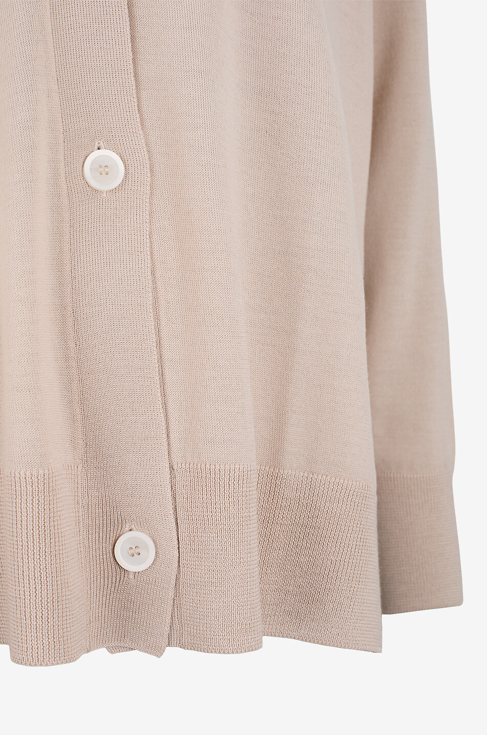 BONGENIE Gerader Cardigan aus Jersey-Stoff Tasmania Damen Hellbeige 3