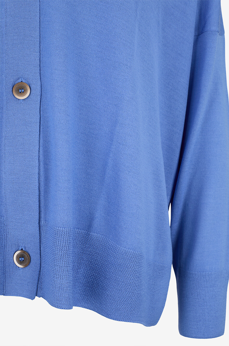BONGENIE Gerader Cardigan aus Jersey-Stoff Tasmania Damen MITTELBLAU 3
