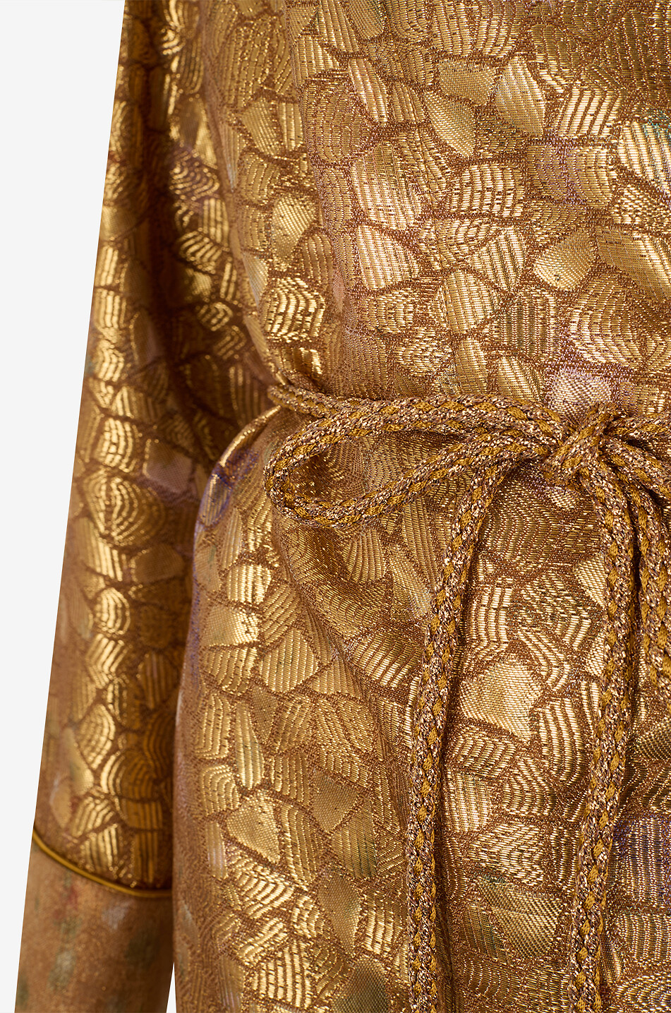 FORTE FORTE Les Folies oversized viscose metallic jacquard kimono Women GOLDEN 3