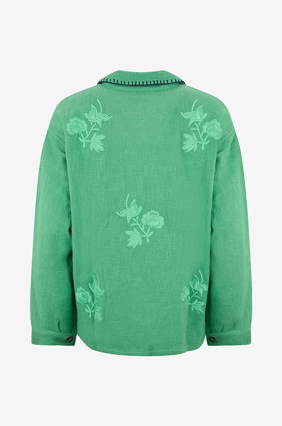 MONOKI Sixties Jacket embroidered cotton lightweight jacket Women GREEN 2
