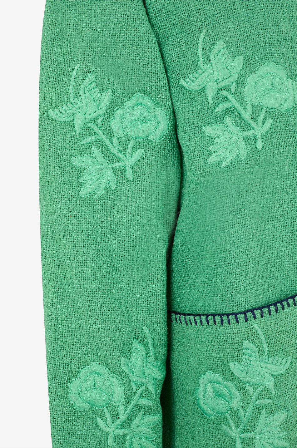MONOKI Sixties Jacket embroidered cotton lightweight jacket Women GREEN 3