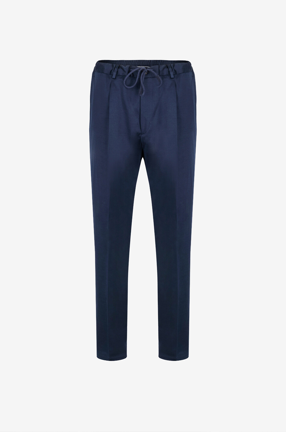 GRAN SASSO Straight-leg trousers elasticated waist cotton jersey Men DARK BLUE 1