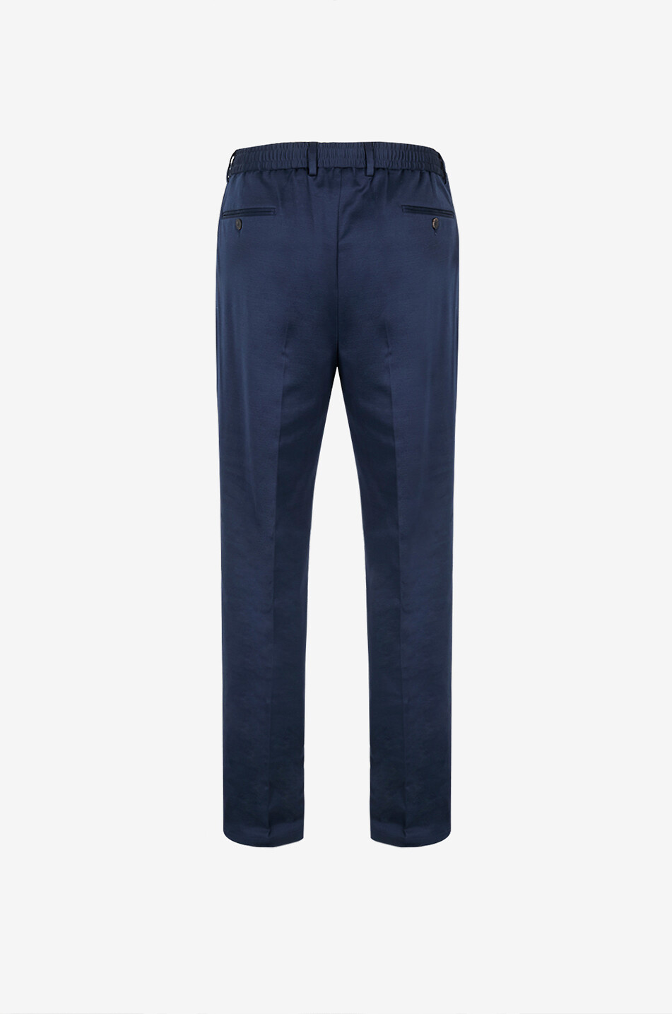 GRAN SASSO Straight-leg trousers elasticated waist cotton jersey Men DARK BLUE 2