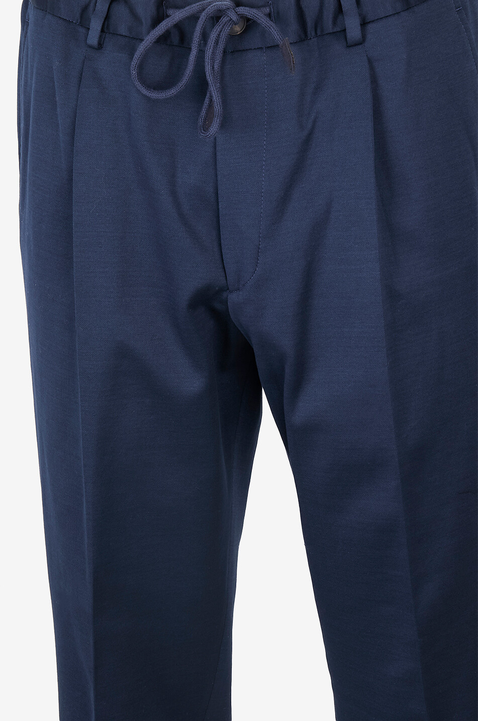 GRAN SASSO Straight-leg trousers elasticated waist cotton jersey Men DARK BLUE 3