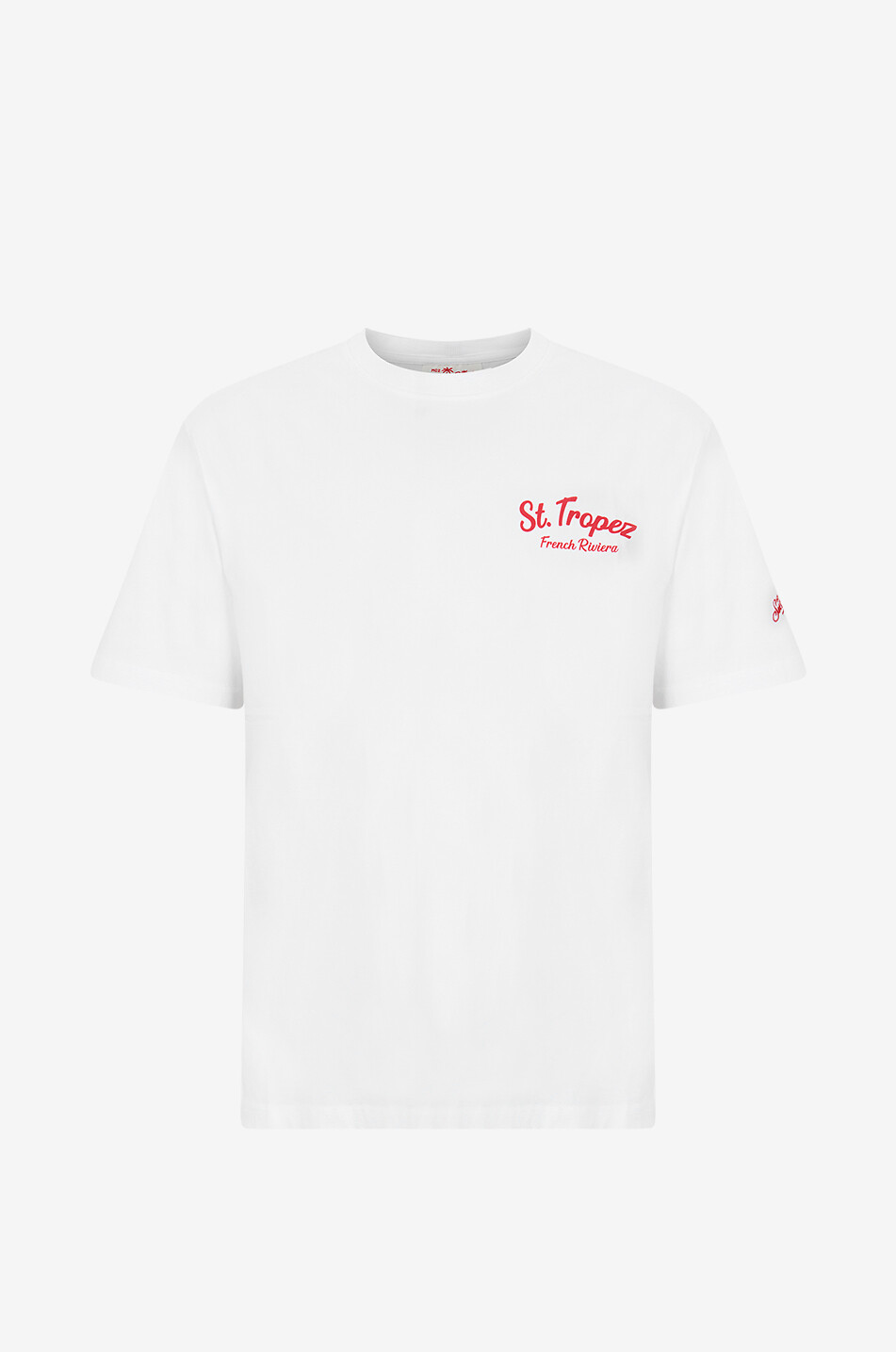 MC2 SAINT BARTH T-Shirt mit rundem Ausschnitt aus Baumwolle bedruckt Portland Herren WEISS 1