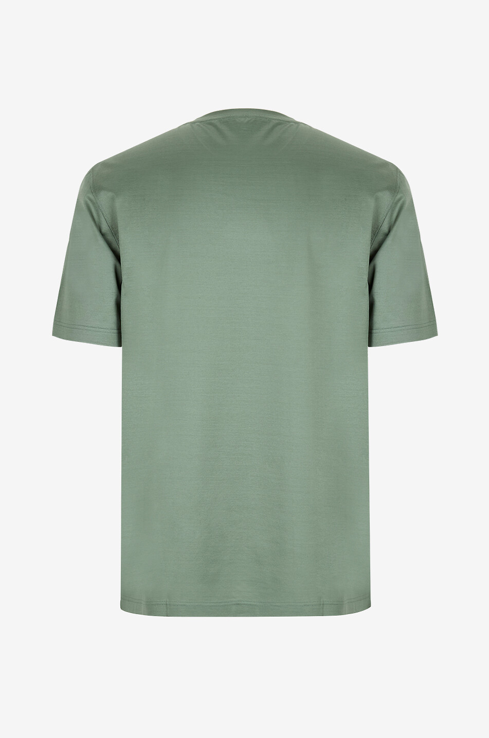 GRAN SASSO Short-sleeved round-neck cotton jersey T-shirt Men MEDIUM GREEN 2
