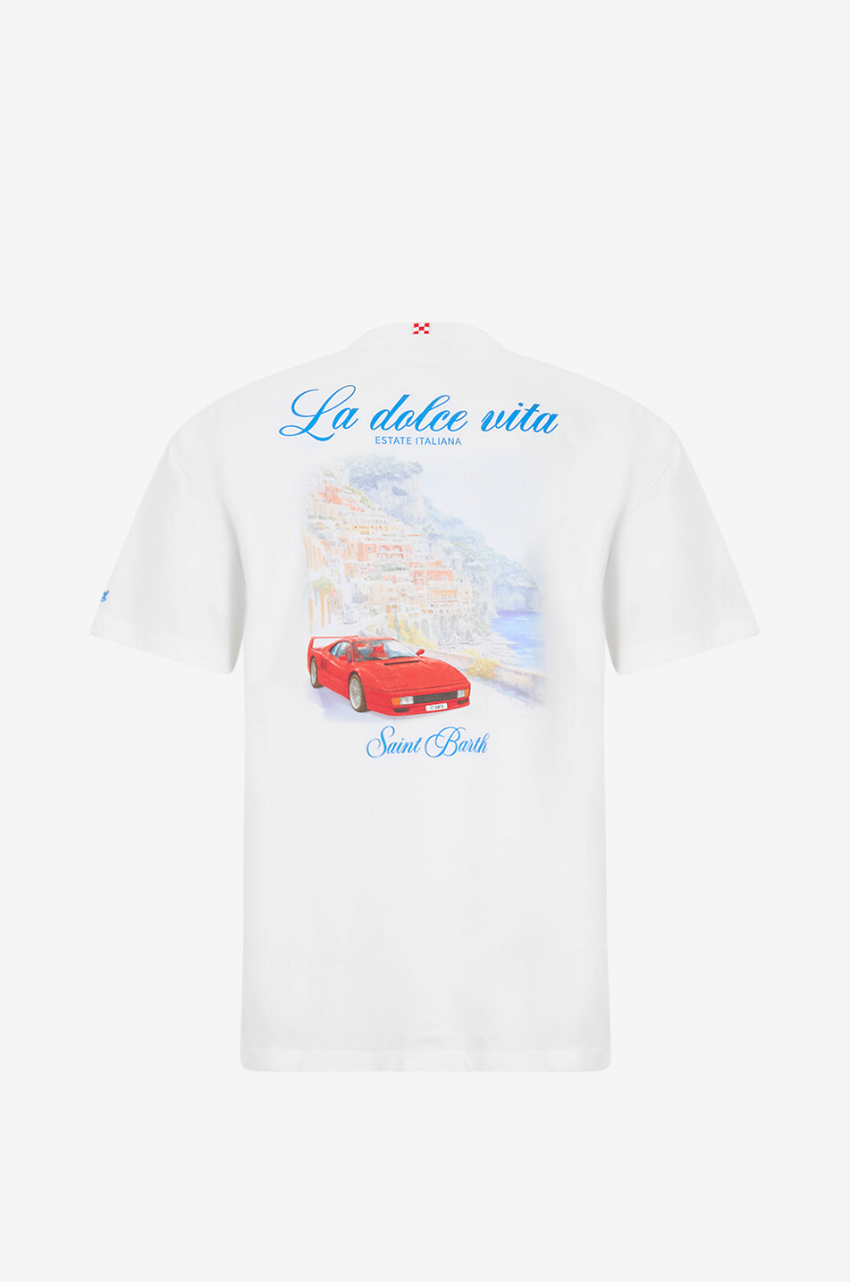MC2 SAINT BARTH Portland printed cotton round-neck t-shirt Men WHITE 2