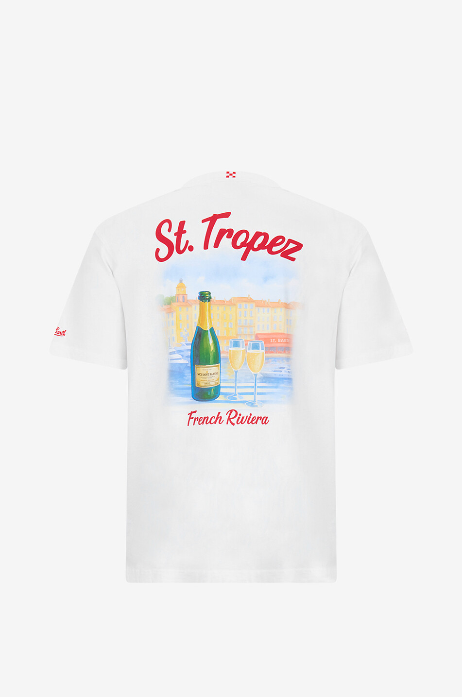 MC2 SAINT BARTH T-Shirt mit rundem Ausschnitt aus Baumwolle bedruckt Portland Herren WEISS 2