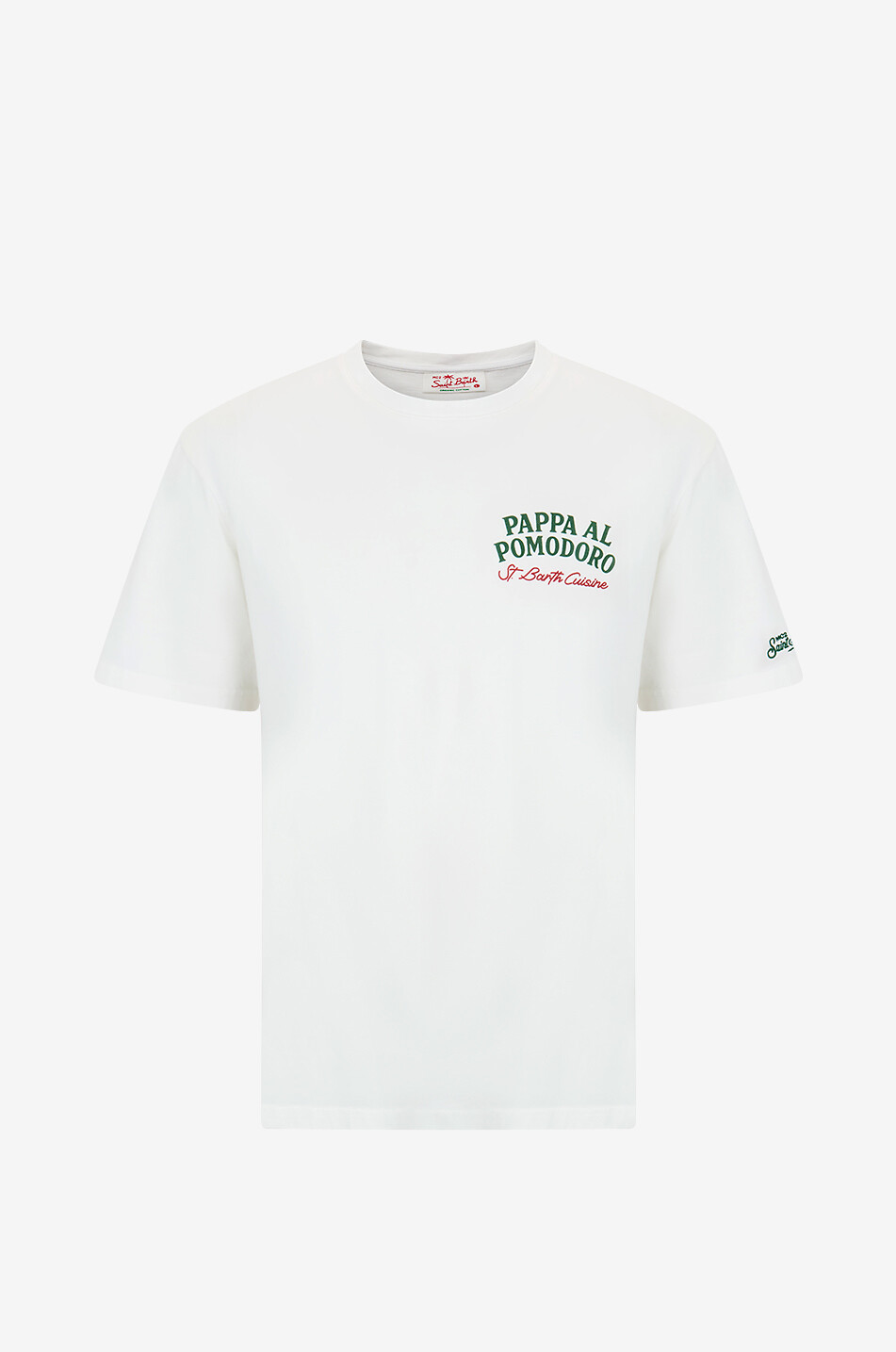 MC2 SAINT BARTH Portland printed cotton round-neck t-shirt Men EGGSHELL 1