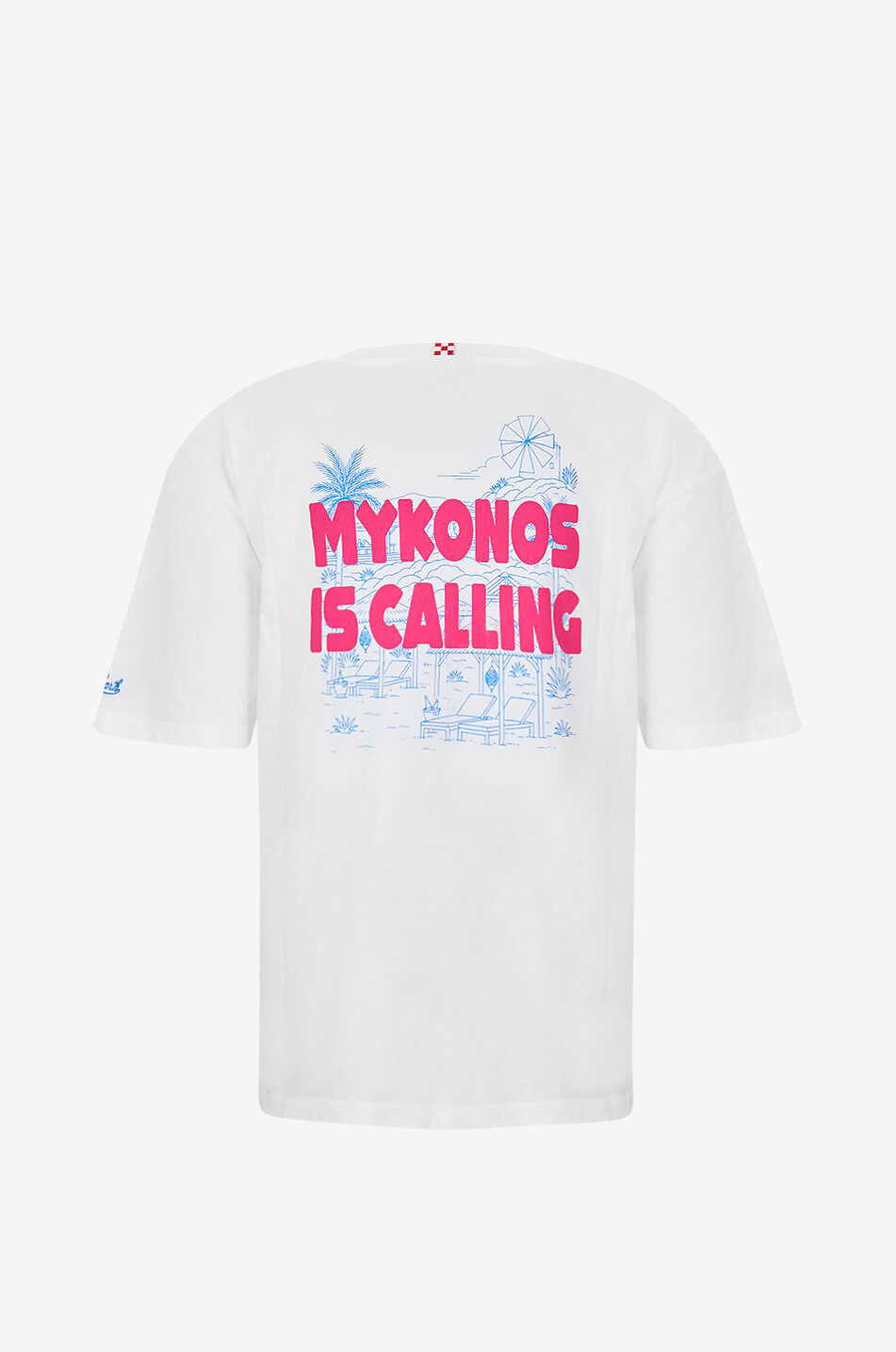 MC2 SAINT BARTH Delmar printed cotton round-neck t-shirt Men WHITE 2