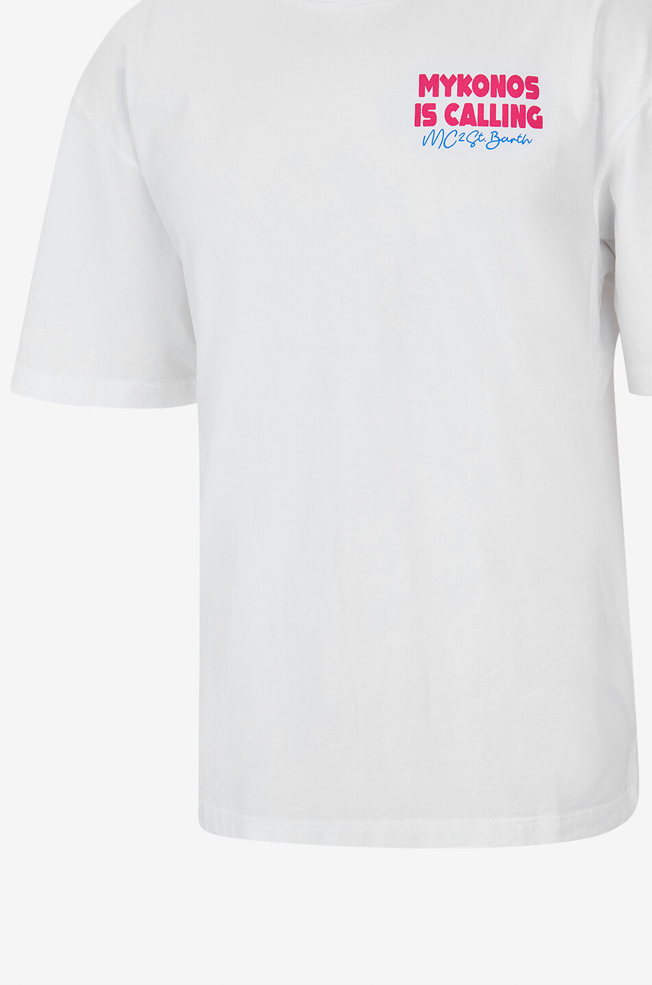 MC2 SAINT BARTH Delmar printed cotton round-neck t-shirt Men WHITE 3