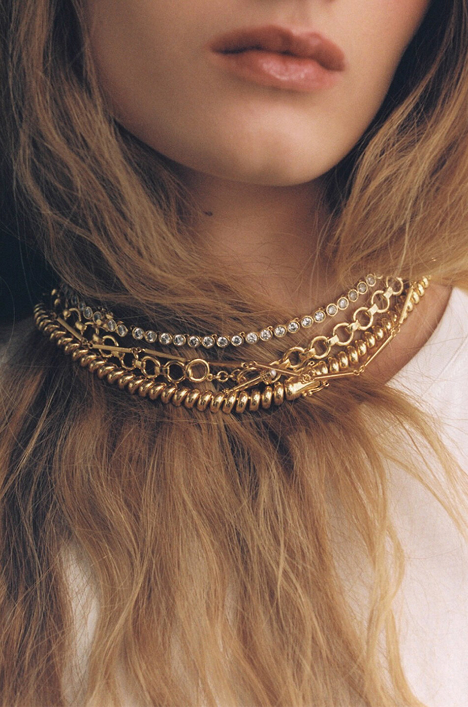 DAPHINE Goldene Choker-Halskette Baby Bea Damen GOLDEN 2