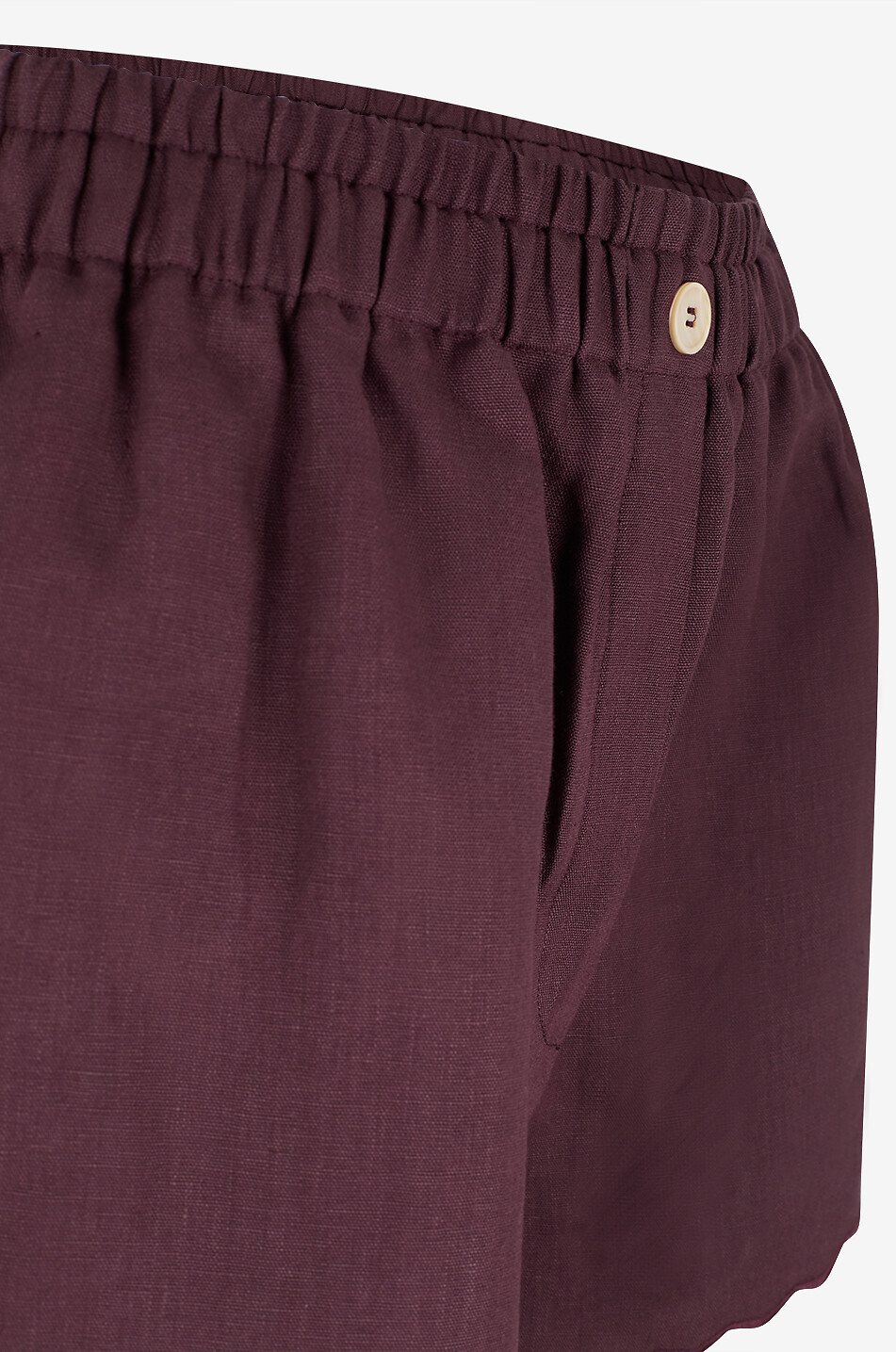 FORTE FORTE Short à taille élastique en lin brodé Femme ROSE CLAIR 3