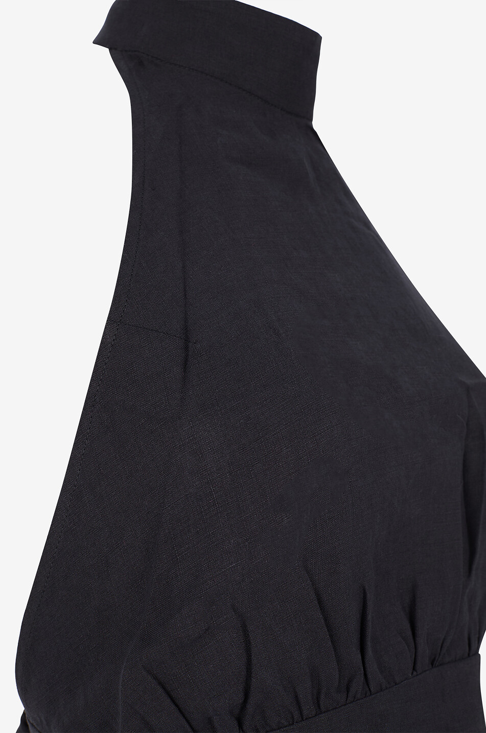 ARKITAIP Top dos nu à col montant en lin Ronja Femme NOIR 6