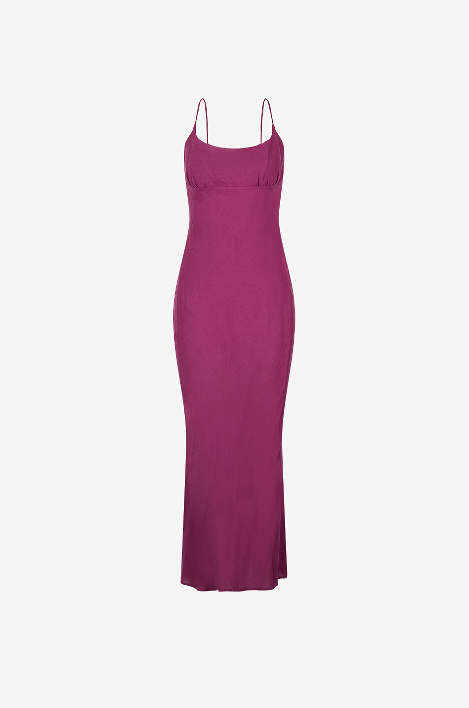Nicola backless fitted midi dress in linen