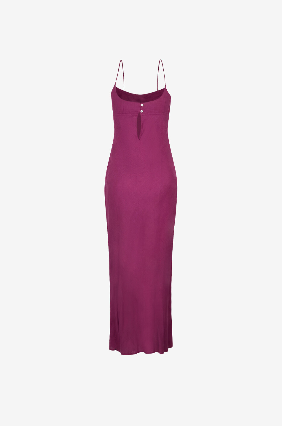 ARKITAIP Nicola backless fitted midi dress in linen Women DARK PURPLE 2