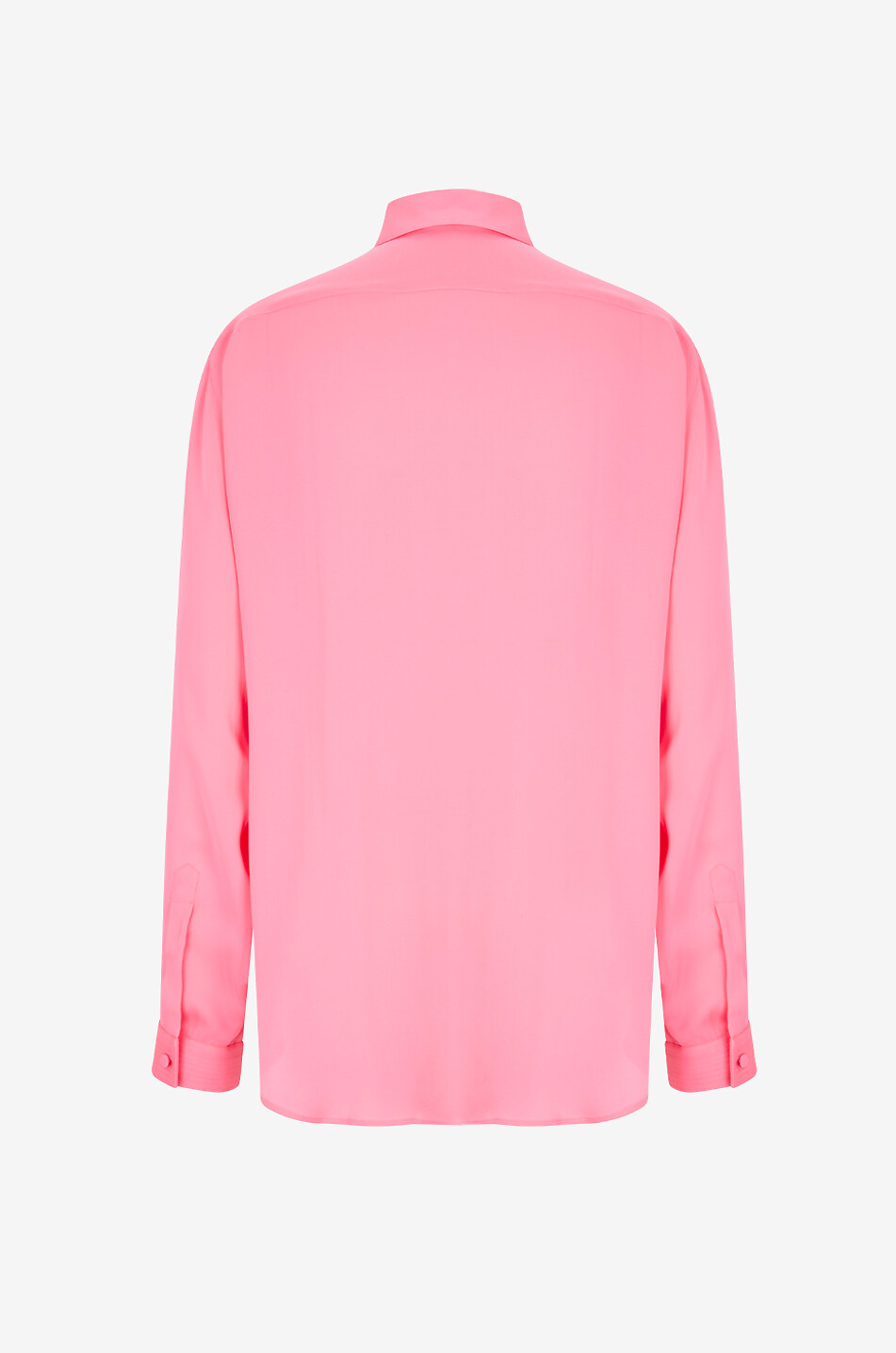 TOM FORD Chemise à plastron nervuré en soie georgette Femme ROSE FONCÉ 2