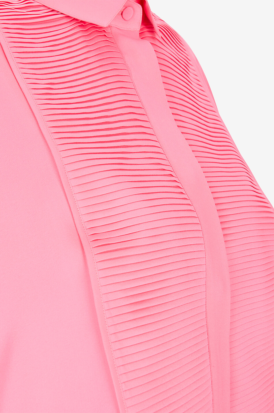 TOM FORD Chemise à plastron nervuré en soie georgette Femme ROSE FONCÉ 3