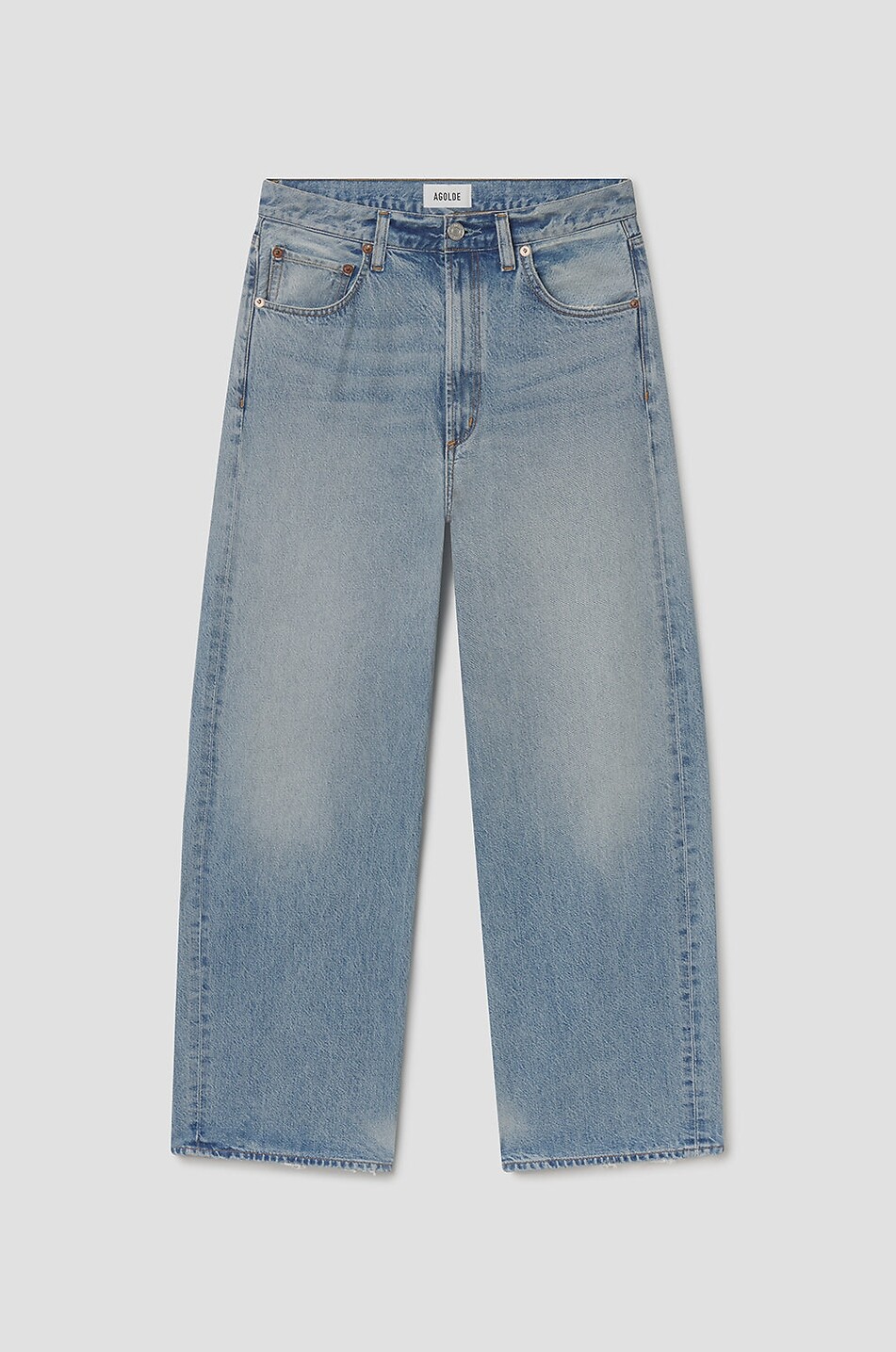 Jean large en denim Low Curve