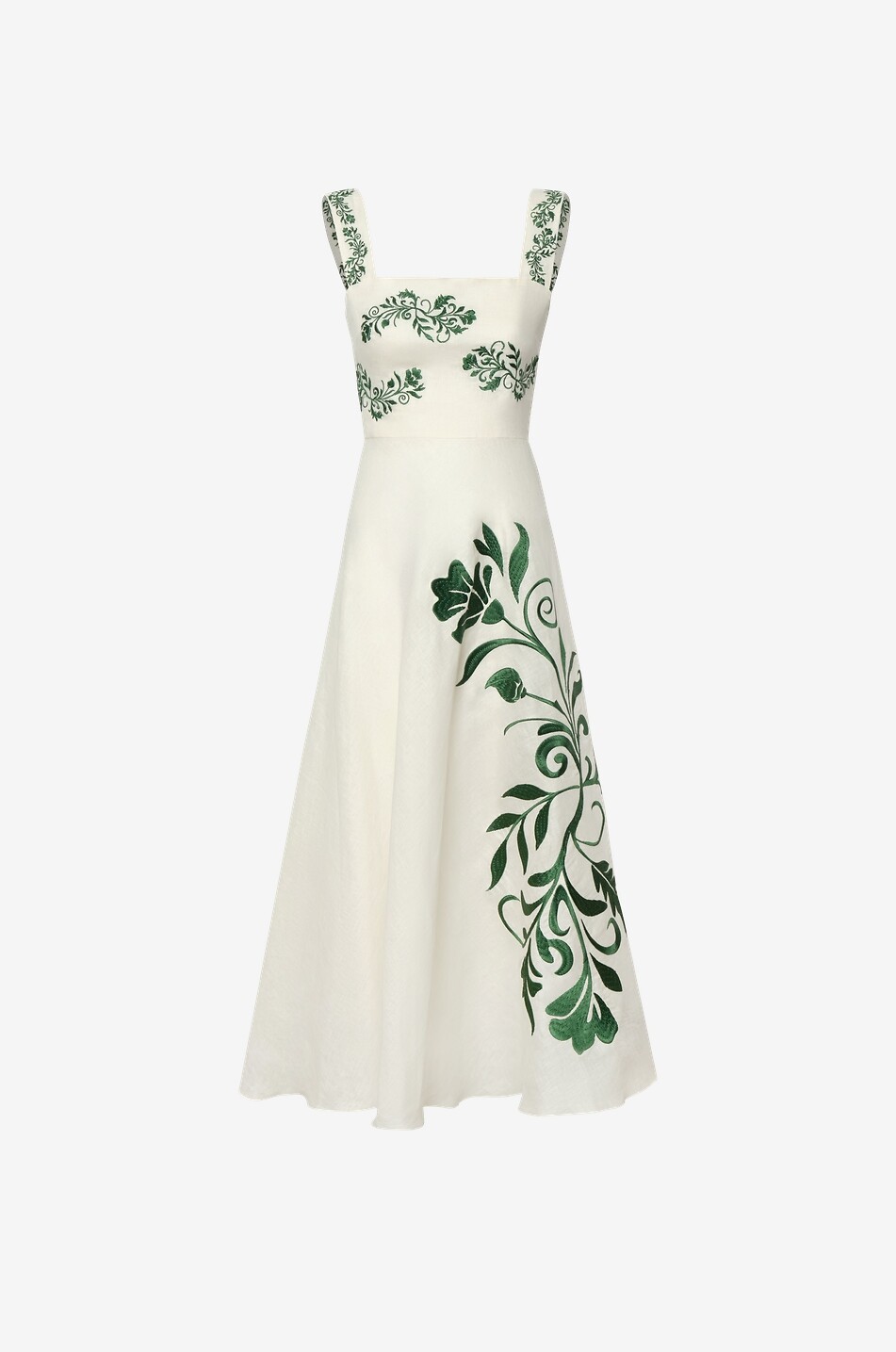 JUAN DE DIOS Besticktes Träger-Midikleid aus Leinen Noelia Damen BUNT 1