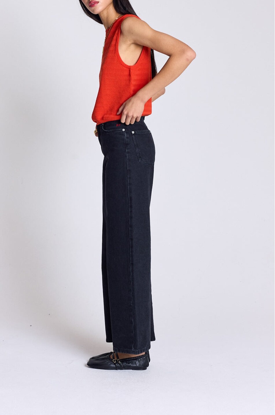 BALZAC PARIS Leonard straight-leg organic cotton denim jeans Women BLACK 3