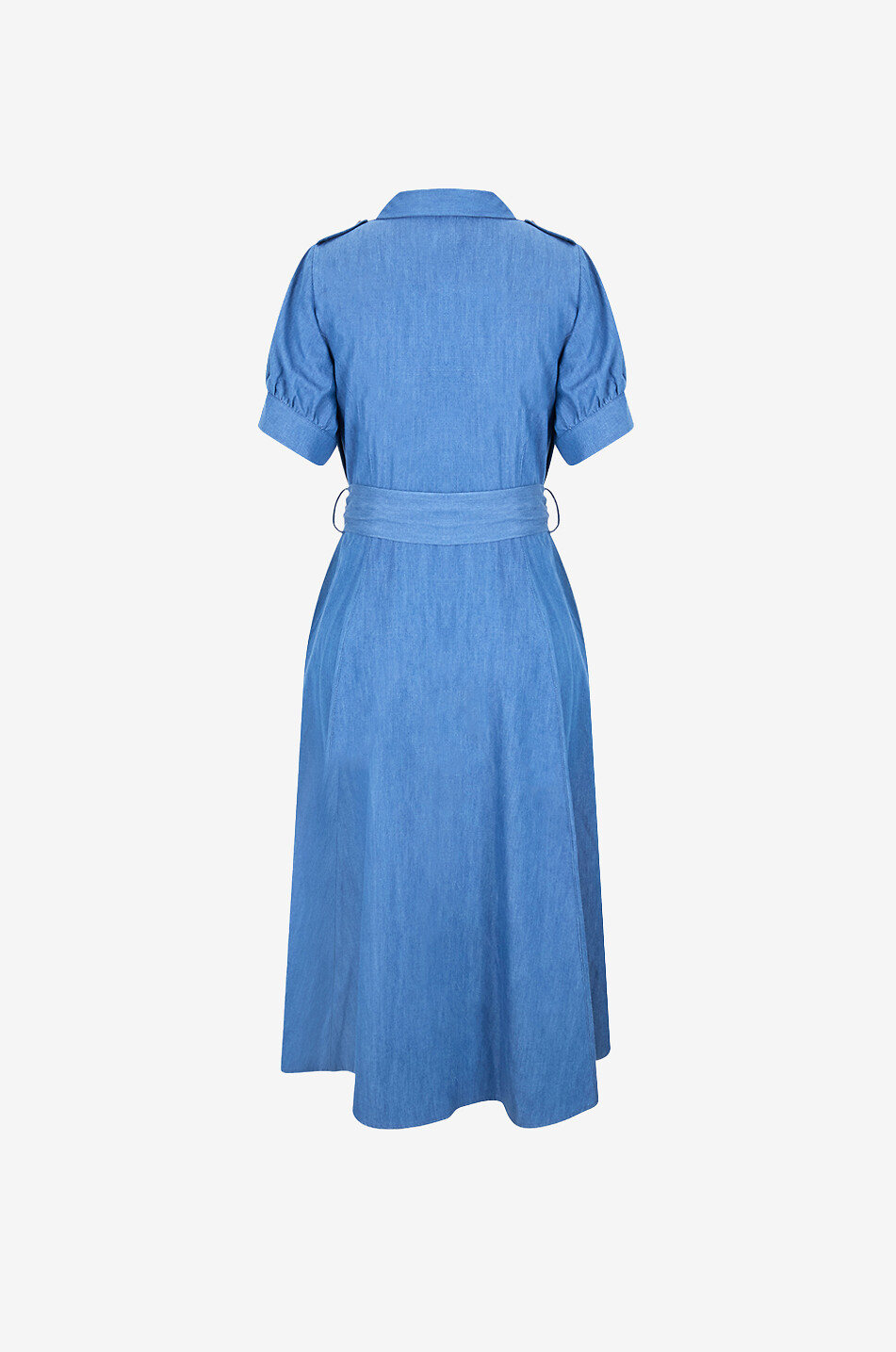 WEILL Ghali fitted mid-length cotton shirt dress Women BLUE 2