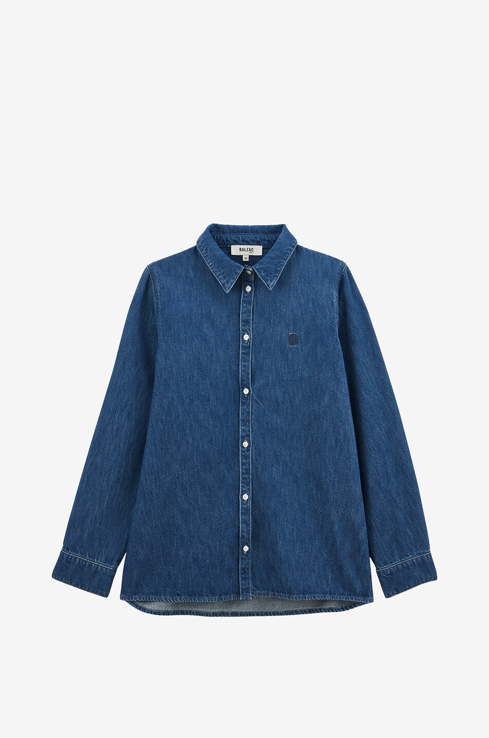 BALZAC PARIS A-förmiges Hemd aus Baumwolldenim Liseron Damen BLAU 1