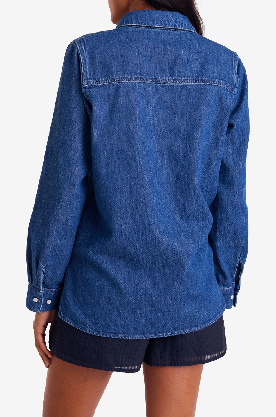 BALZAC PARIS A-förmiges Hemd aus Baumwolldenim Liseron Damen BLAU 3