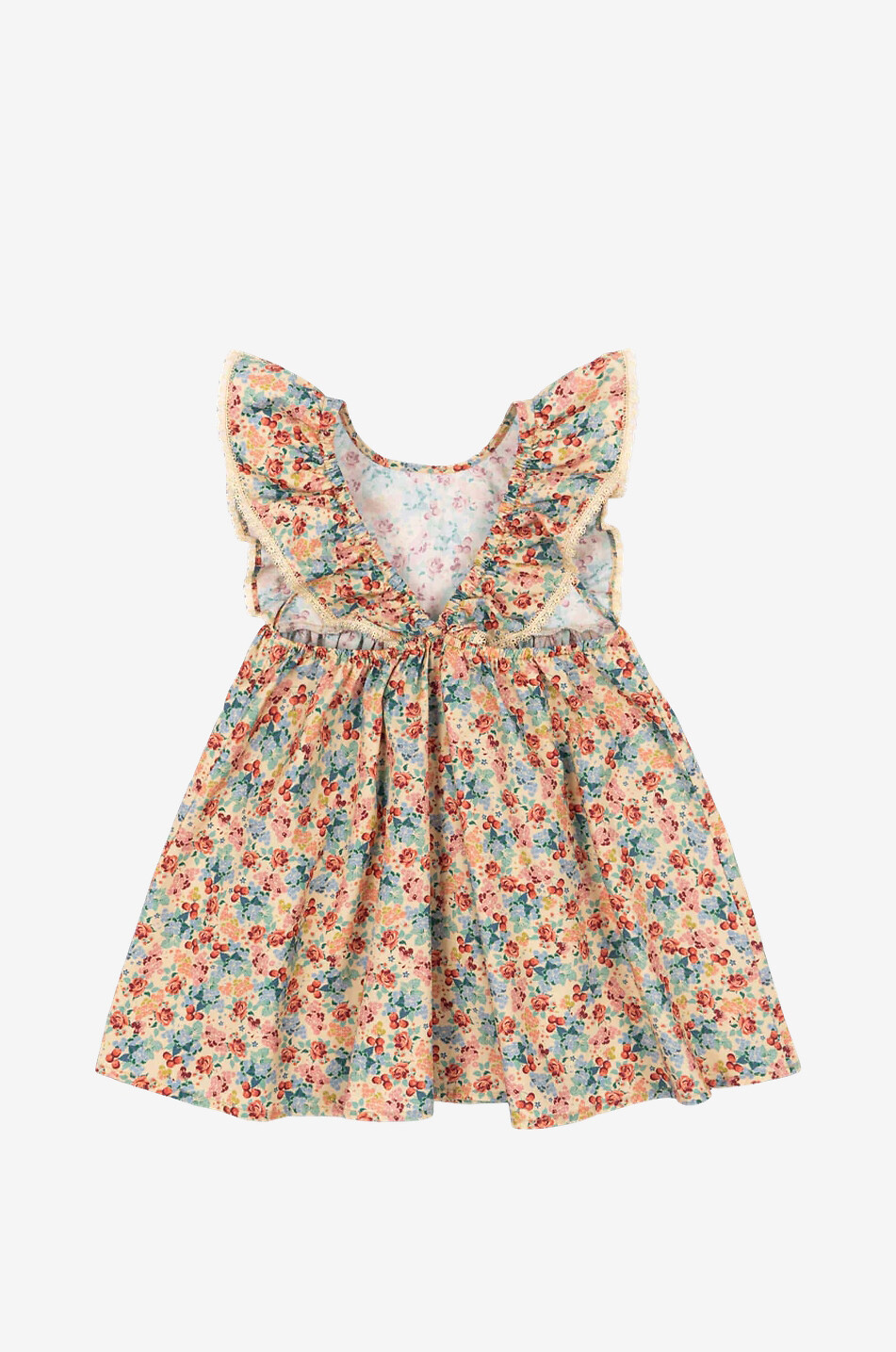 KONGES SLØJD Verbena girl's floral organic cotton cross-back dress Girl MULTI COLOURED 2