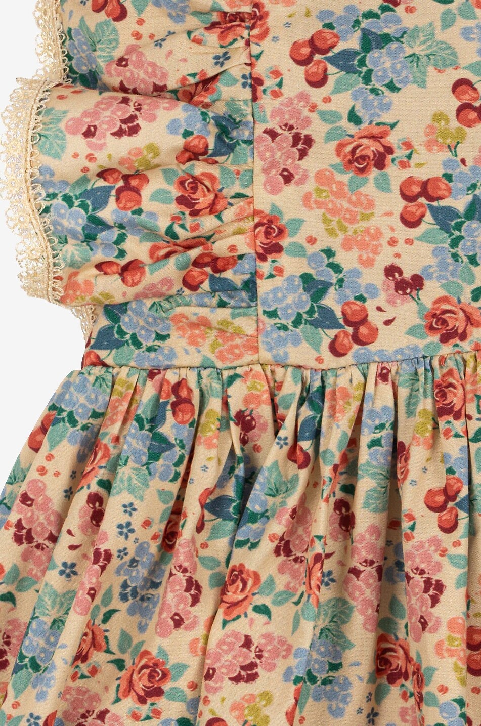 KONGES SLØJD Verbena girl's floral organic cotton cross-back dress Girl MULTI COLOURED 3