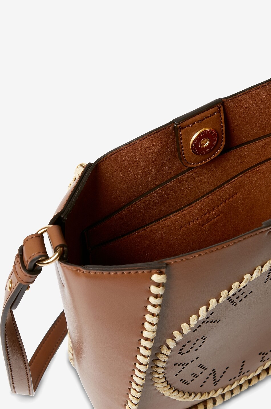 STELLA McCARTNEY Rectangular shoulder bag with adjustable strap Women BROWN 6