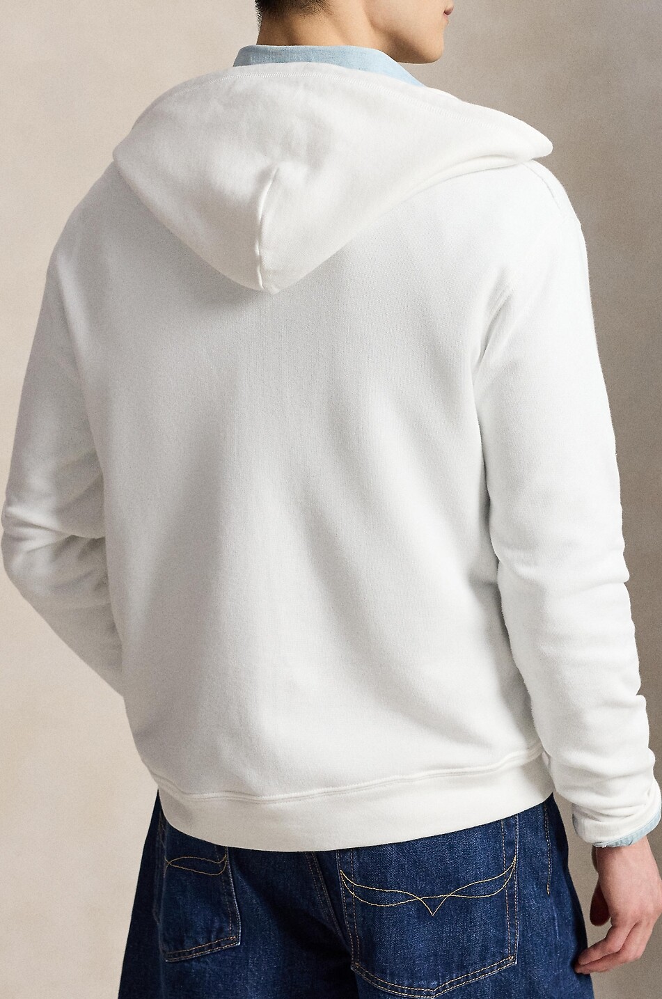 POLO RALPH LAUREN Kapuzen-Sweatshirt mit Reissverschluss aus Fleece Pony Herren WEISS 3