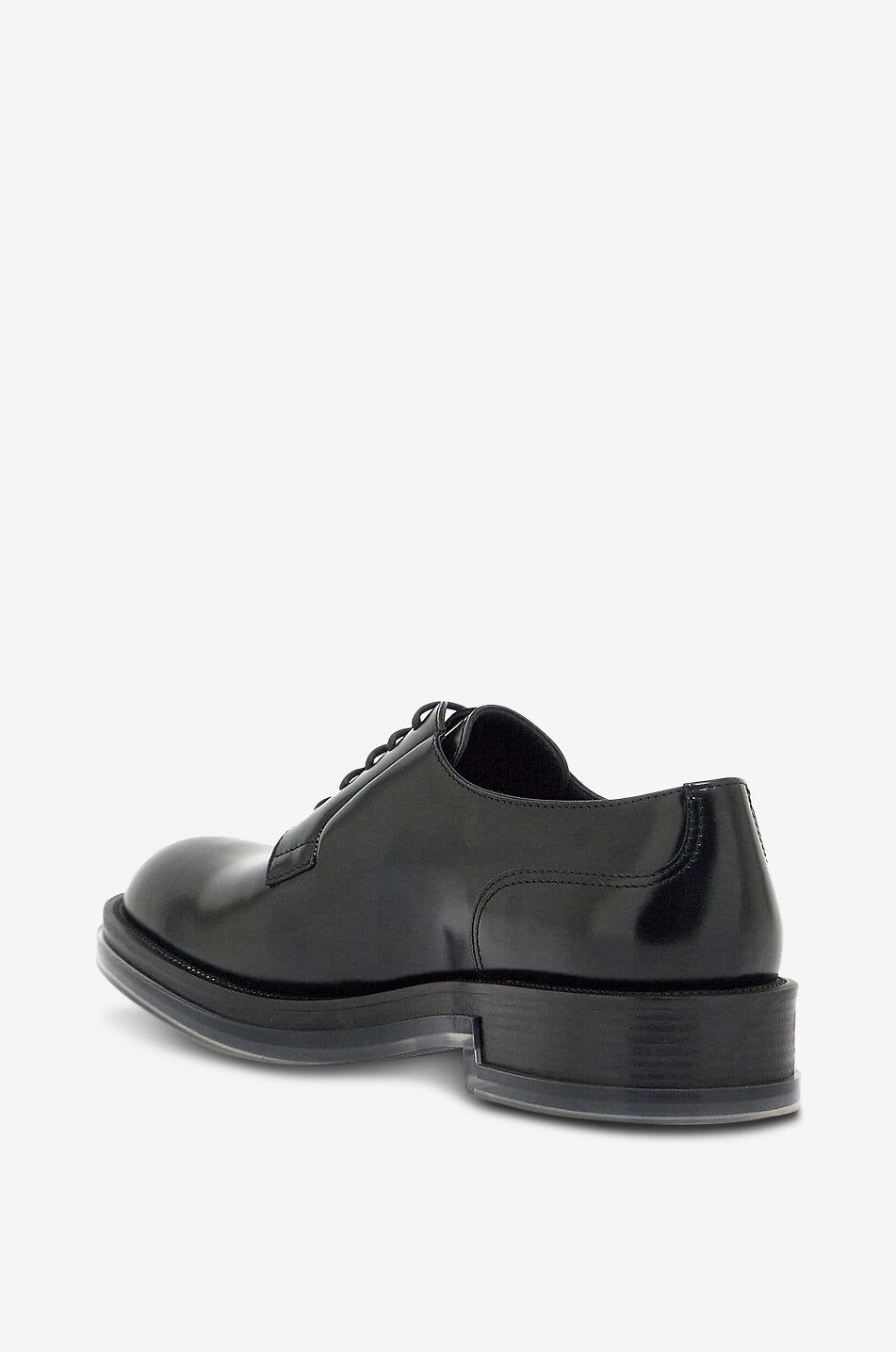 ALEXANDER McQUEEN Chaussures à lacets en cuir brillant Float Homme NOIR 2