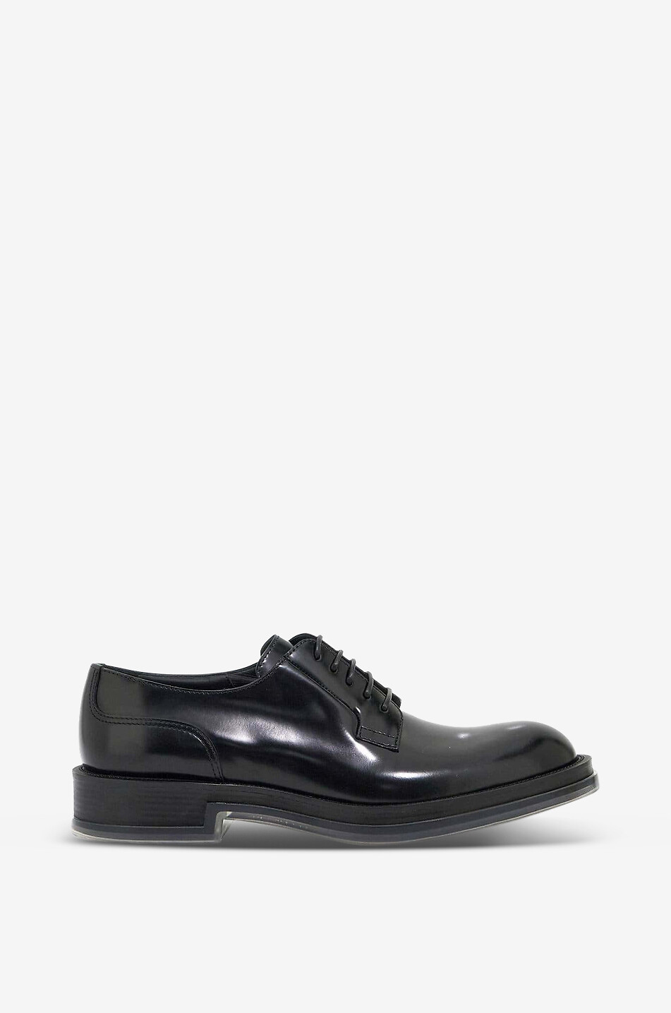 ALEXANDER McQUEEN Chaussures à lacets en cuir brillant Float Homme NOIR 1