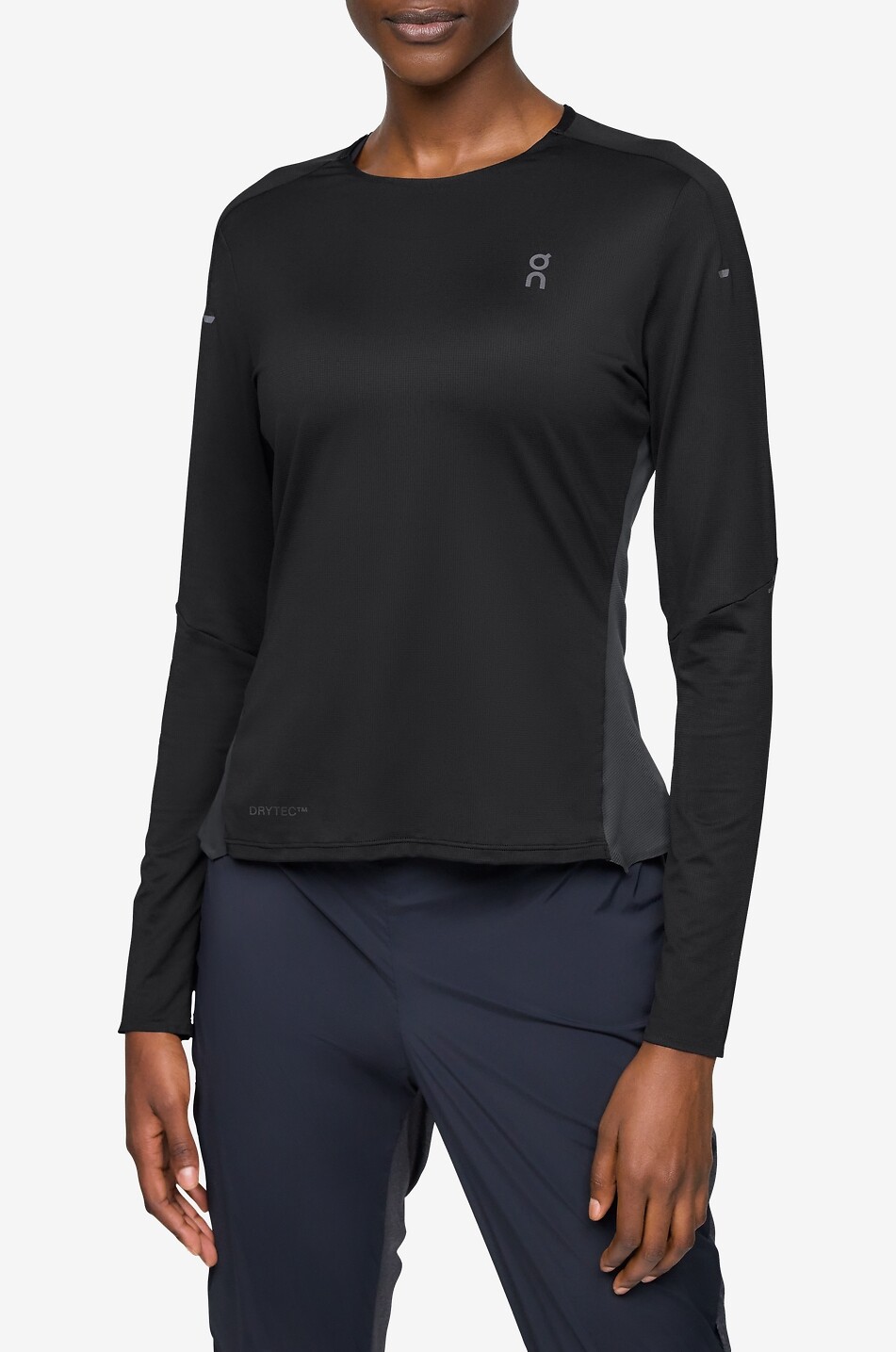 ON Langärmeliges Rundhals-T-Shirt Performance Damen SCHWARZ 2