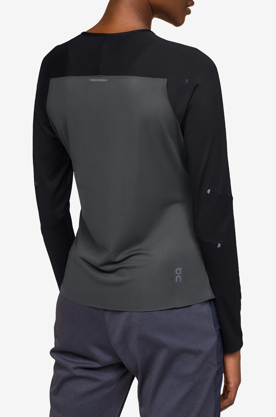 ON Langärmeliges Rundhals-T-Shirt Performance Damen SCHWARZ 4