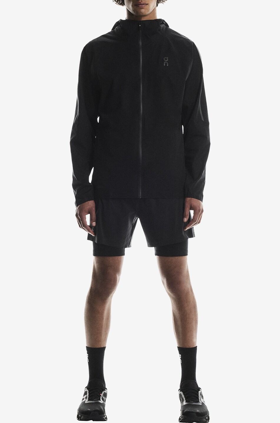 ON Windjacke mit Kapuze aus technischem Material Performance Herren SCHWARZ 3
