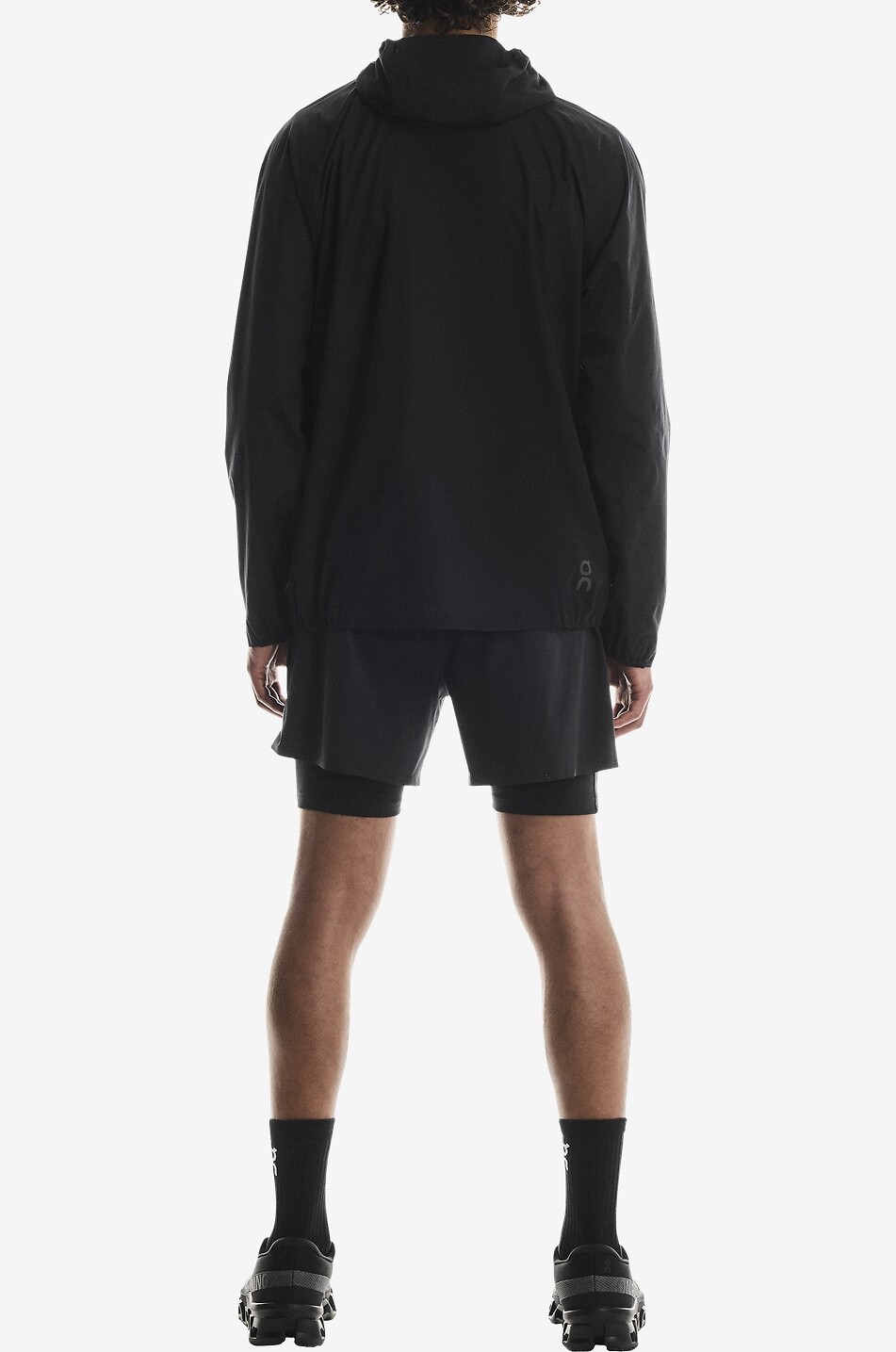 ON Windjacke mit Kapuze aus technischem Material Performance Herren SCHWARZ 4