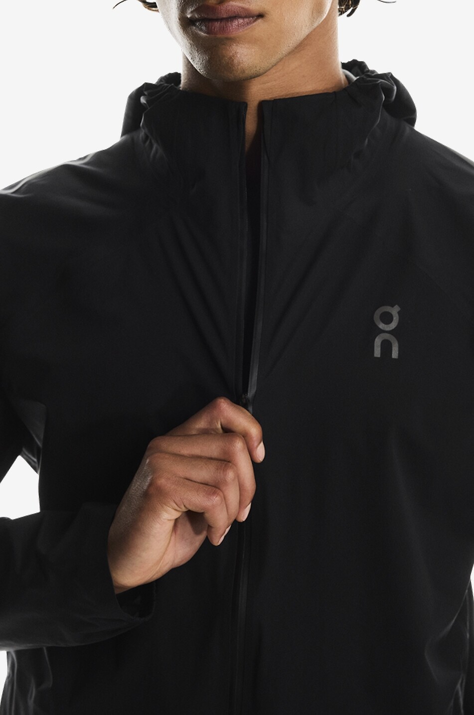 ON Windjacke mit Kapuze aus technischem Material Performance Herren SCHWARZ 6