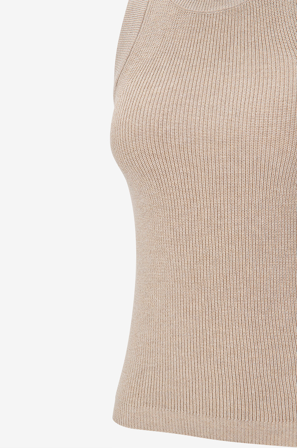 BALZAC PARIS Débardeur en maille côtelée de coton bio Kahn Femme BEIGE 3