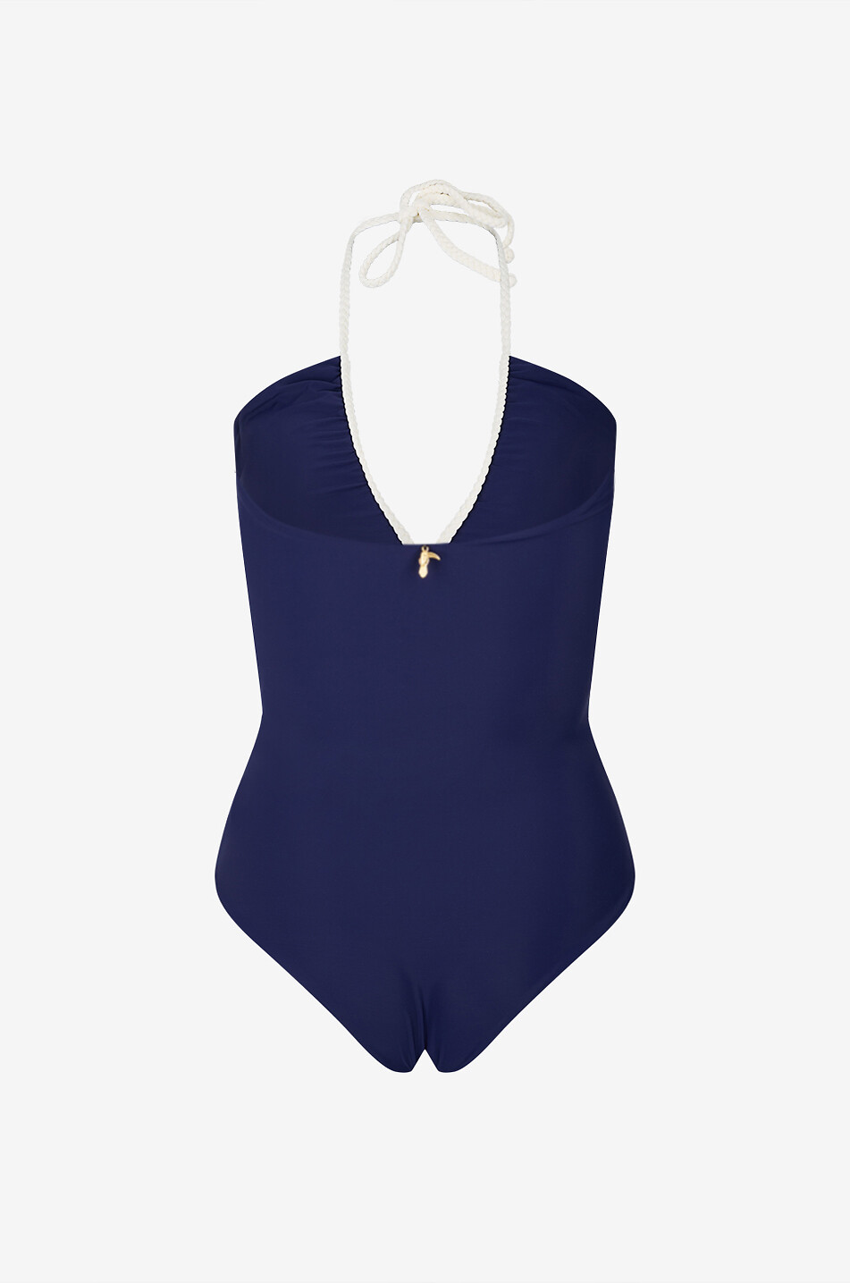 JUAN DE DIOS Saint Tropez halter-neck swimsuit with cut-out Women DARK BLUE 3
